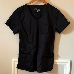 Butter Black Soft Scrub Top